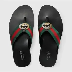 Gucci | Shoes | 67 Gucci Kika Thong Slides Flip Flops Mens  display picture 1